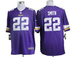 Nike Vikings #22 Harrison Smith Purple Team Color Men's Embroidered NFL Game Jersey