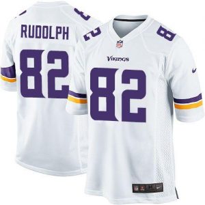 Nike Vikings #82 Kyle Rudolph White Men's Embroidered NFL Game Jersey