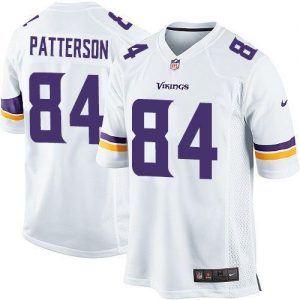 Nike Vikings #84 Cordarrelle Patterson White Men's Embroidered NFL Game Jersey