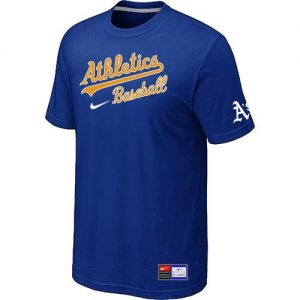 Oakland Athletics Nike Short Sleeve Practice MLB T-Shirts Blue