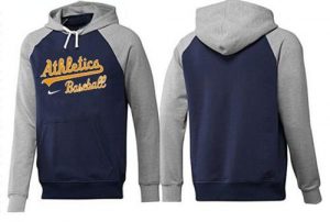 Oakland Athletics Pullover Hoodie Burgundy Blue & Grey