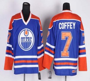 Oilers #7 Paul Coffey Light Blue CCM Throwback Embroidered NHL Jersey