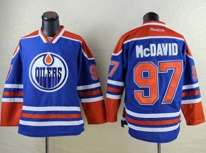 Oilers #97 Connor McDavid Light Blue Stitched NHL Jersey