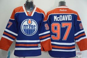 Oilers #97 Connor McDavid Light Blue Stitched Youth NHL Jersey