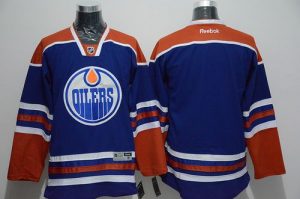 Oilers Blank Stitched Light Blue NHL Jersey