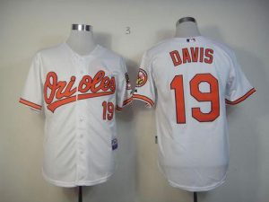 Orioles #19 Chris Davis White Cool Base Stitched MLB Jersey