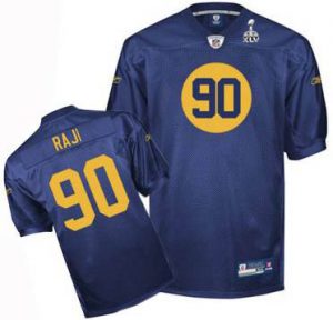 Packers #90 B.J. Raji Blue Super Bowl XLV Embroidered NFL Jersey