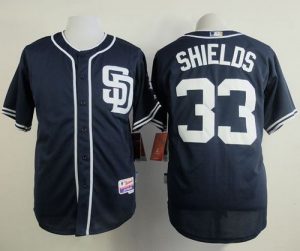 Padres #33 James Shields Dark Blue Alternate 1 Cool Base Stitched MLB Jersey