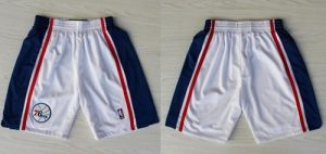 Philadelphia 76ers White 10th NBA Shorts