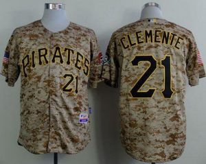 Pirates #21 Roberto Clemente Camo Alternate Cool Base Stitched MLB Jersey