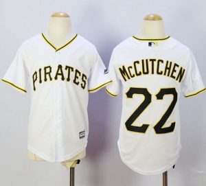 Pirates #22 Andrew McCutchen White Cool Base Stitched Youth MLB Jersey