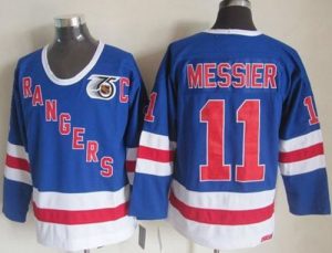 Rangers #11 Mark Messier Blue CCM 75TH Stitched NHL Jersey