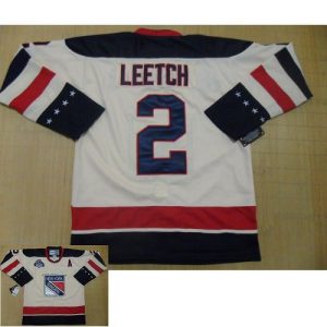 Rangers #2 Brian Leetch White Embroidered 2012 Winter Classic NHL Jersey