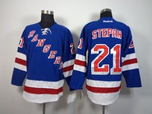 Rangers #21 Derek Stepan Stitched Blue NHL Jersey