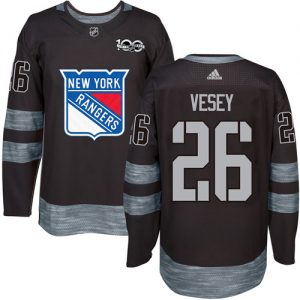 Rangers #26 Jimmy Vesey Black 1917-2017 100th Anniversary Stitched NHL Jersey