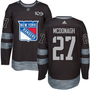 Rangers #27 Ryan McDonagh Black 1917-2017 100th Anniversary Stitched NHL Jersey