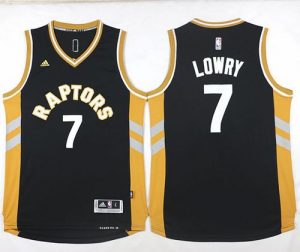 Raptors #7 Kyle Lowry Black Gold Stitched NBA Jersey