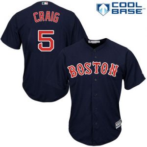 Red Sox #5 Allen Craig Navy Blue Alternate Women's Stitched MLB Jersey