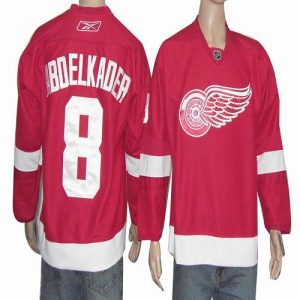Red Wings #8 Justin Abdelkader Red Embroidered NHL Jersey