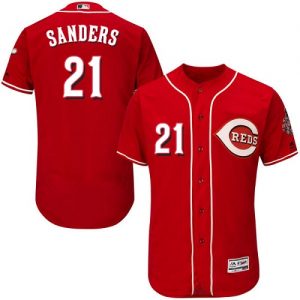 Reds #21 Reggie Sanders Red Flexbase Authentic Collection Stitched MLB Jersey