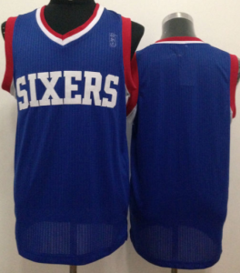 Revolution 30 76ers Blank Blue Stitched NBA Jersey