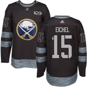 Sabres #15 Jack Eichel Black 1917-2017 100th Anniversary Stitched NHL Jersey