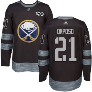 Sabres #21 Kyle Okposo Black 1917-2017 100th Anniversary Stitched NHL Jersey