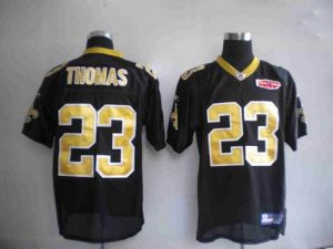 Saints #23 Pierre Thomas Black With Super Bowl Patch Stitched NFL Jersey