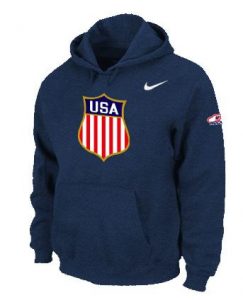 Team USA Hockey Winter Olympics KO Pullover Performance NHL Hoodie Dark Blue