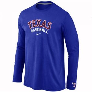 Texas Rangers Long Sleeve MLB T-Shirt Blue