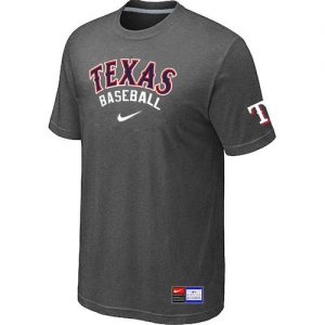 Texas Rangers Nike Short Sleeve Practice MLB T-Shirts Crow Grey