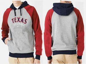 Texas Rangers Pullover Hoodie Red & Grey