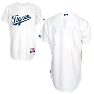 Tigers Blank White Home Los Tigres Stitched MLB Jersey