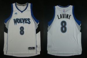 Timberwolves #8 Zach LaVine White Home Stitched NBA Jersey