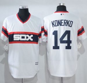 White Sox #14 Paul Konerko White New Cool Base Alternate Home Stitched MLB Jersey