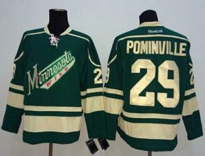 Wild #29 Jason Pominville Green Stitched NHL Jersey