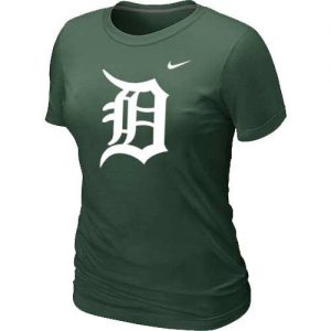 Women's Detroit Tigers Heathered Nike Dark Green Blended T-Shirt