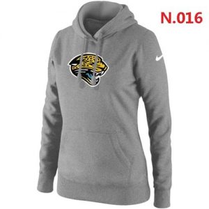 Women's Jacksonville Jaguars Logo Pullover Hoodie Grey