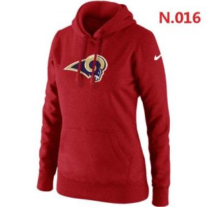 Women's Los Angeles Rams Logo Pullover Hoodie Red