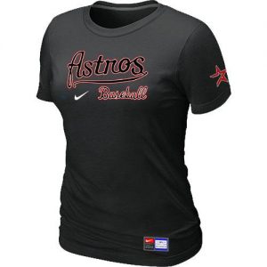 Women's MLB Houston Astros Black Nike Short Sleeve Practice T-Shirt