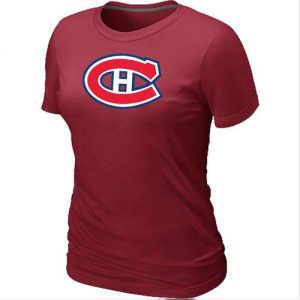 Women's Montreal Canadiens Big & Tall Logo Red NHL T-Shirts