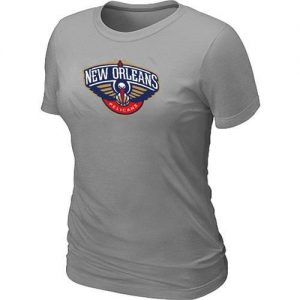 Women's New Orleans Pelicans Big & Tall Primary Logo T-Shirt Light Grey