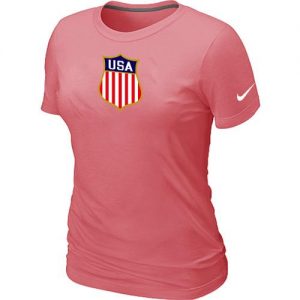 Women's Nike Team USA Hockey Winter Olympics KO Collection Locker Room T-Shirt Pink