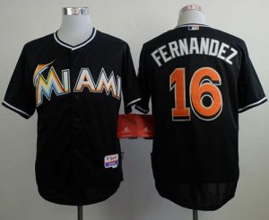 marlins #16 Jose Fernandez Black Alternate 2 Stitched MLB Jersey