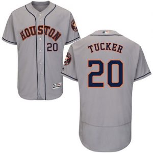 Astros #20 Preston Tucker Grey Flexbase Authentic Collection Stitched MLB Jersey