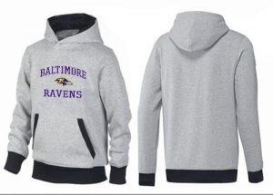 Baltimore Ravens Heart & Soul Pullover Hoodie Grey & Black