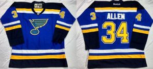 Blues #34 Jake Allen Light Blue Home Stitched NHL Jersey