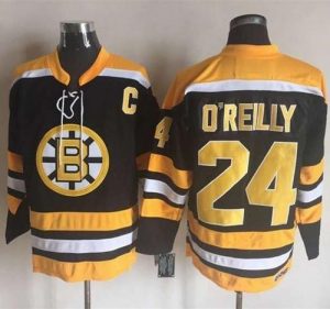 Bruins #24 Terry O'Reilly Black Yellow CCM Throwback New Stitched NHL Jersey