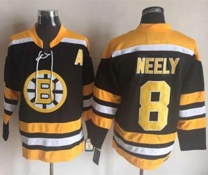 Bruins #8 Cam Neely Black Yellow CCM Throwback New Stitched NHL Jersey