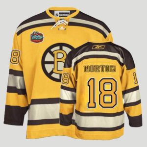 Bruins Chris Horton #18 Embroidered Yellow Winter Classic NHL Jersey